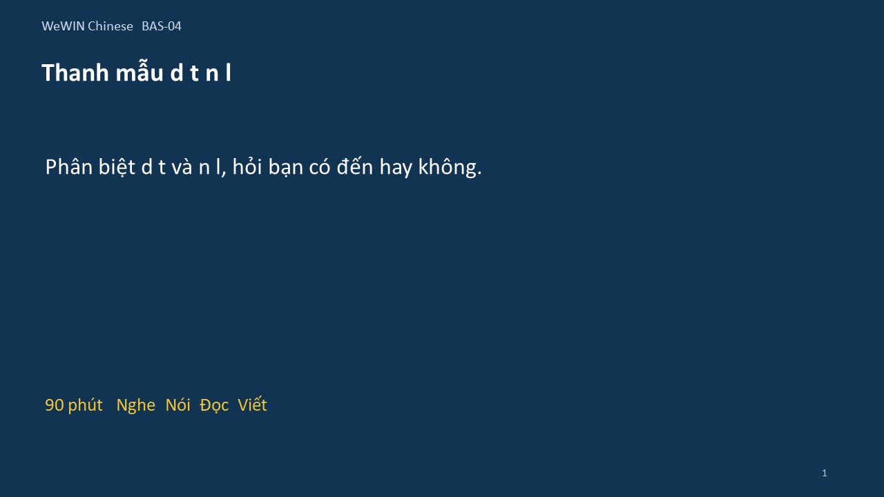 Slide 1/14 · Thanh mẫu d t n l
