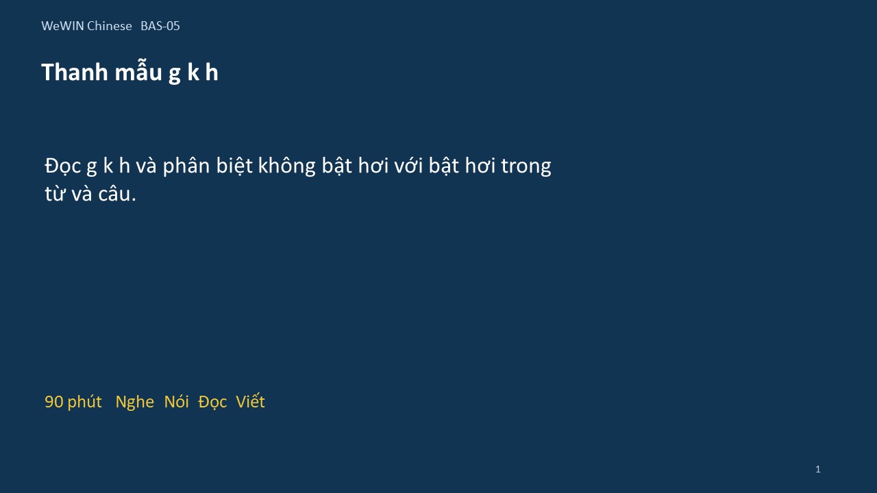 Slide 1/14 · Thanh mẫu g k h
