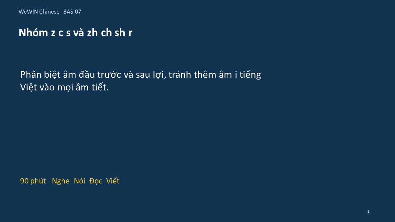 Slide 1/14 · Nhóm z c s và zh ch sh r