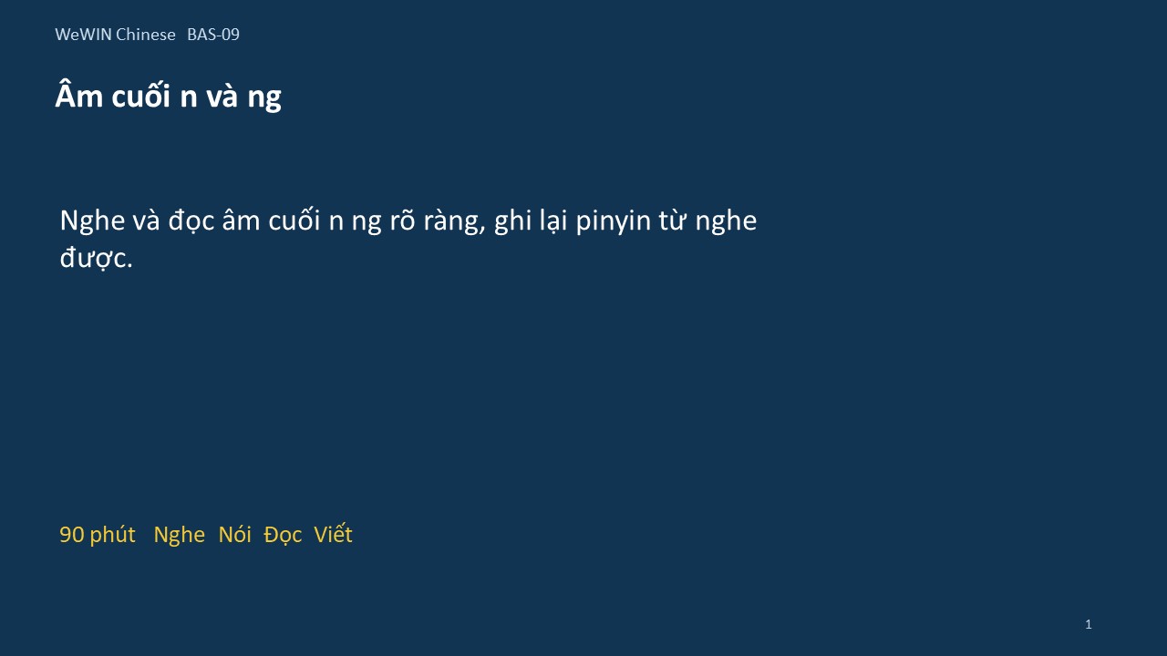 Slide 1/14 · Âm cuối n và ng