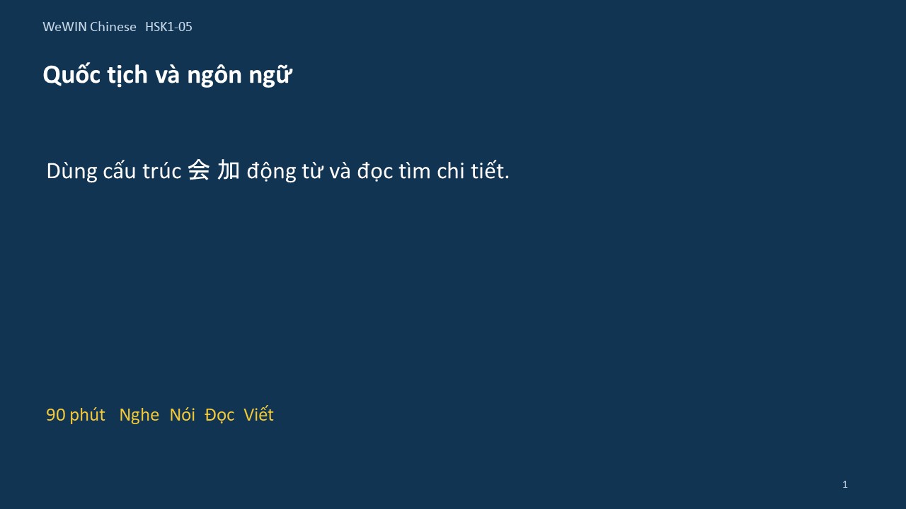 Slide 1/14 · Quốc tịch và ngôn ngữ Cấu trúc và đọc