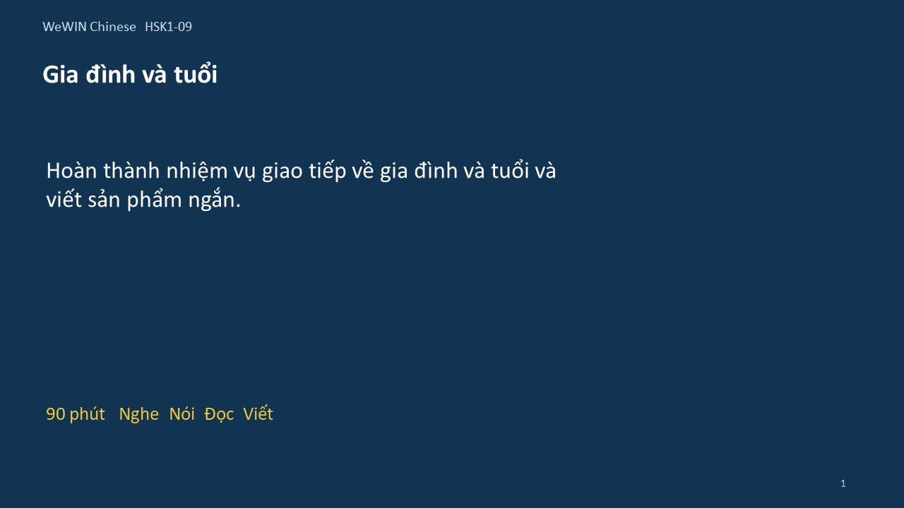 Slide 1/14 · Gia đình và tuổi Giao tiếp và vận dụng