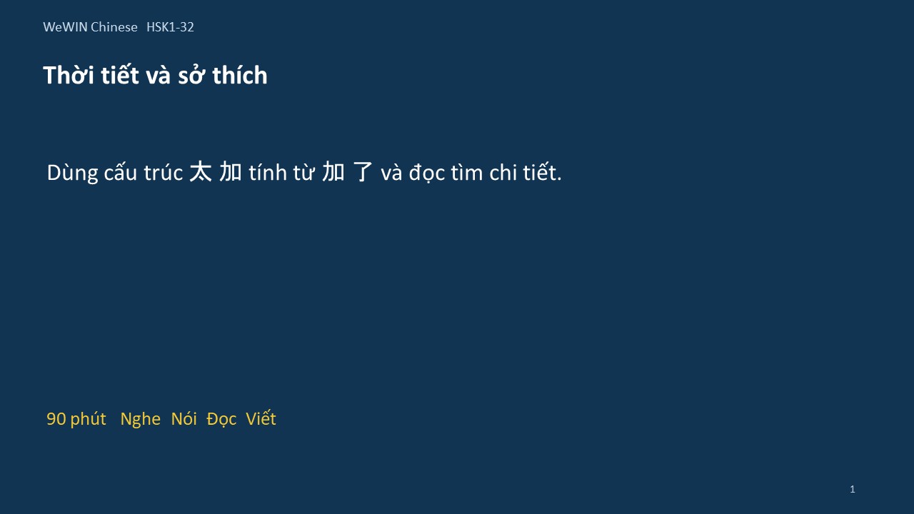 Slide 1/14 · Thời tiết và sở thích Cấu trúc và đọc