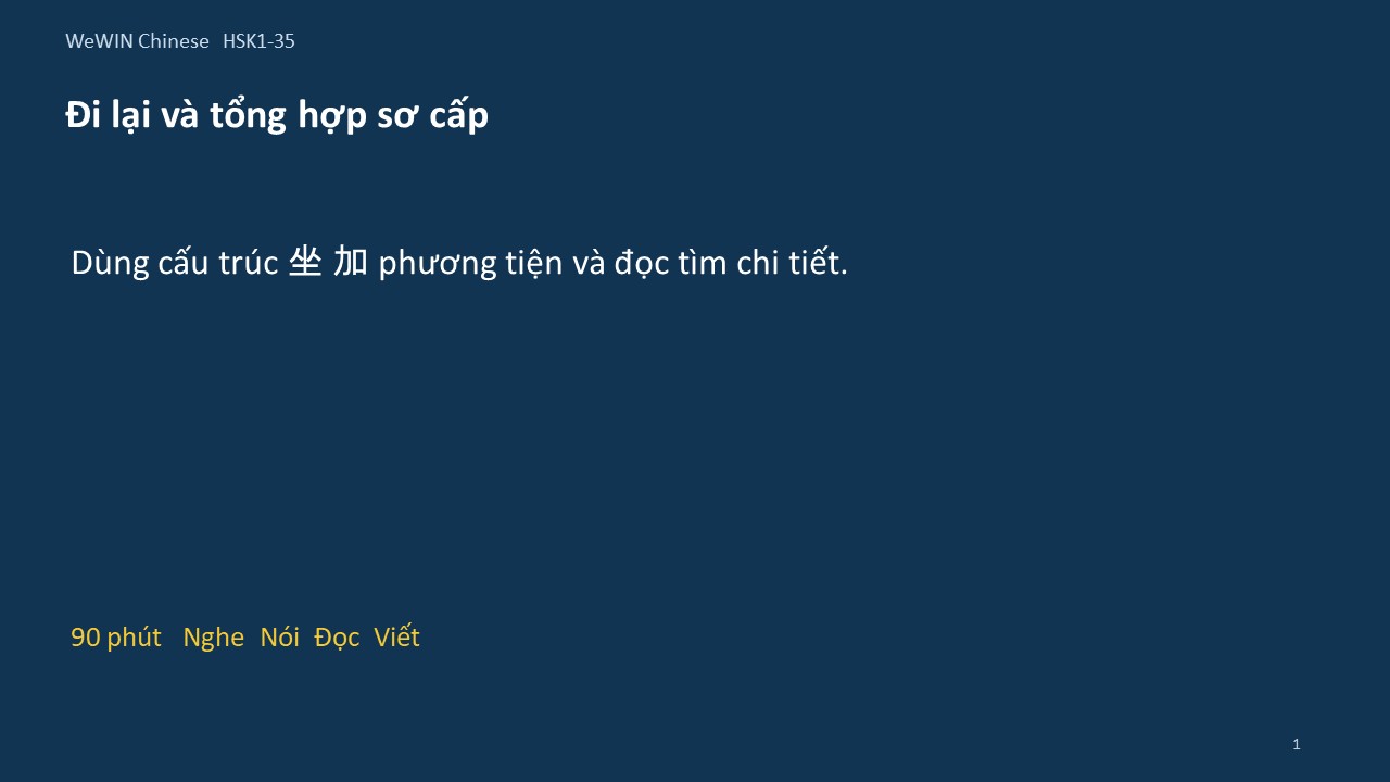 Slide 1/14 · Đi lại và tổng hợp sơ cấp Cấu trúc và đọc