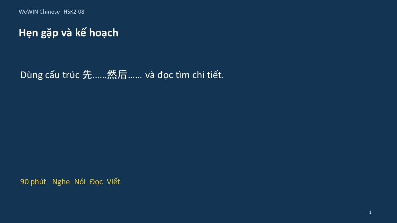 Slide 1/14 · Hẹn gặp và kế hoạch Cấu trúc và đọc
