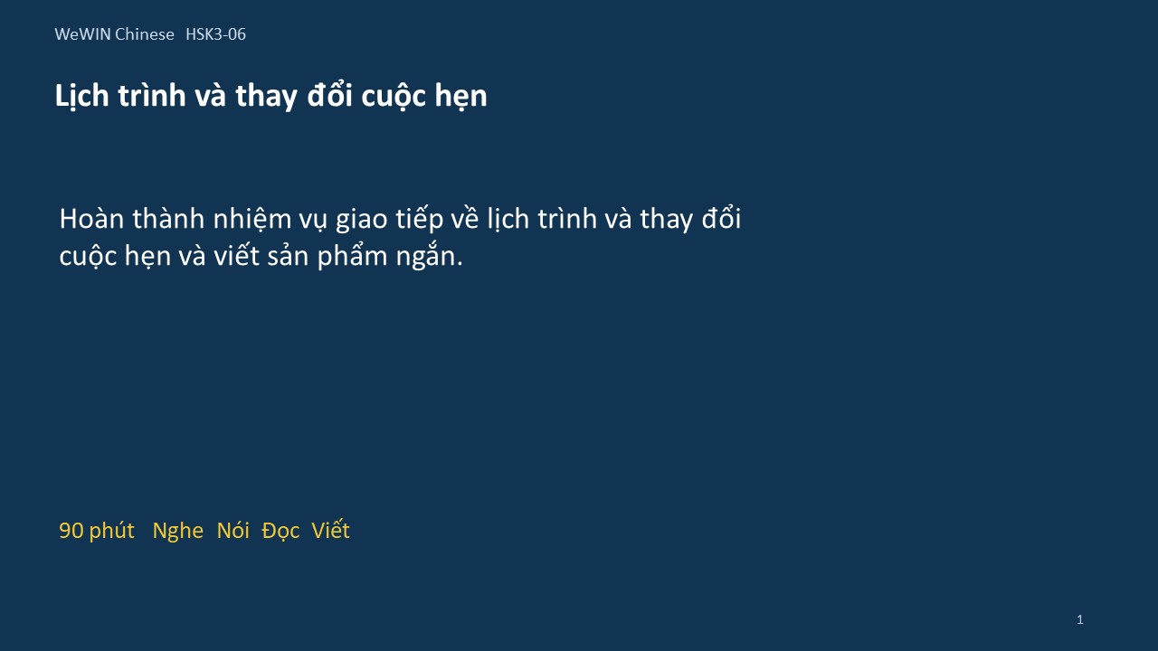 Slide 1/14 · Lịch trình và thay đổi cuộc hẹn Giao tiếp và vận dụng