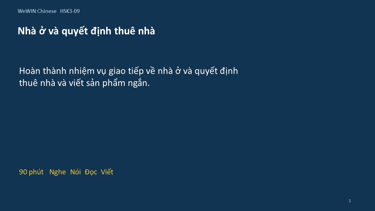 Slide 1/14 · Nhà ở và quyết định thuê nhà Giao tiếp và vận dụng