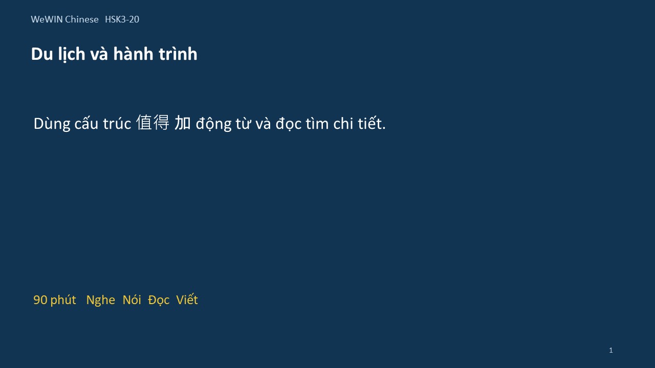 Slide 1/14 · Du lịch và hành trình Cấu trúc và đọc