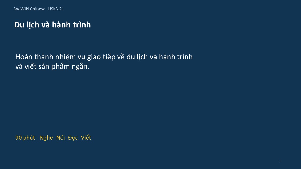 Slide 1/14 · Du lịch và hành trình Giao tiếp và vận dụng