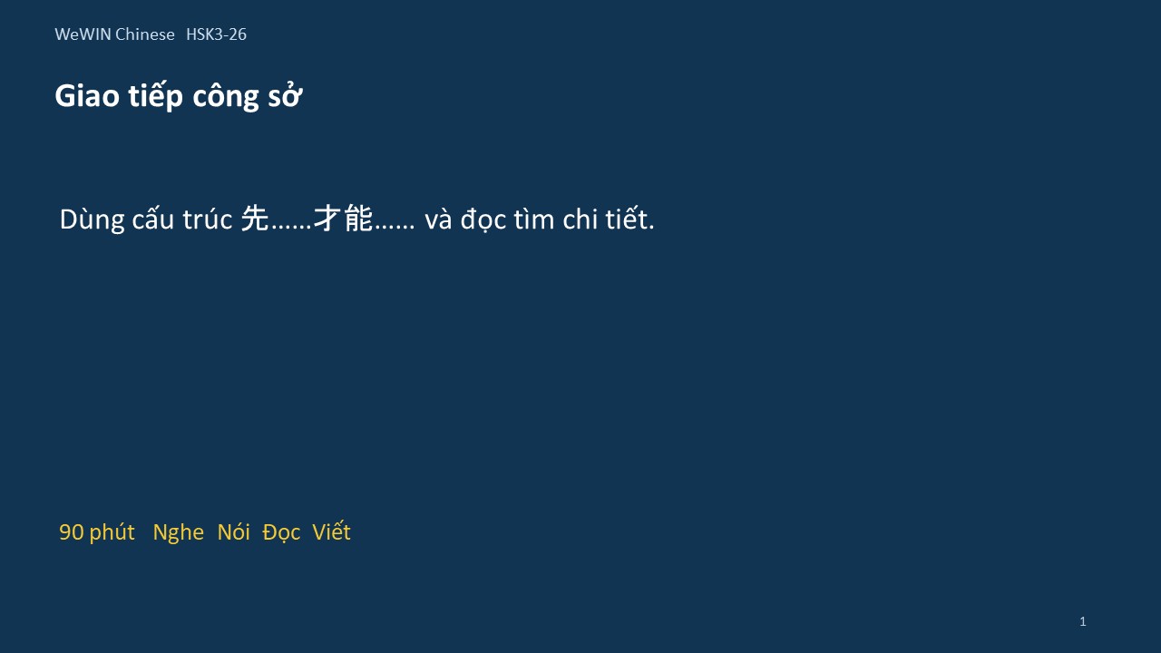 Slide 1/14 · Giao tiếp công sở Cấu trúc và đọc