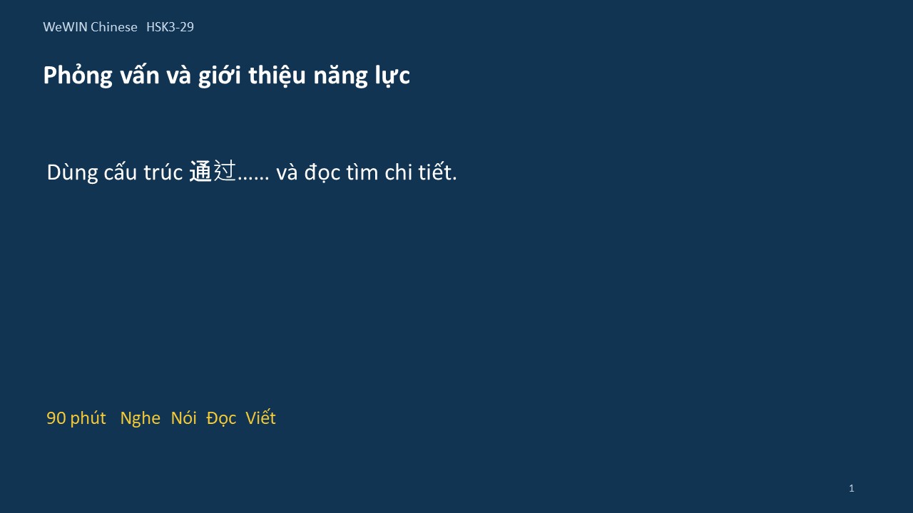 Slide 1/14 · Phỏng vấn và giới thiệu năng lực Cấu trúc và đọc