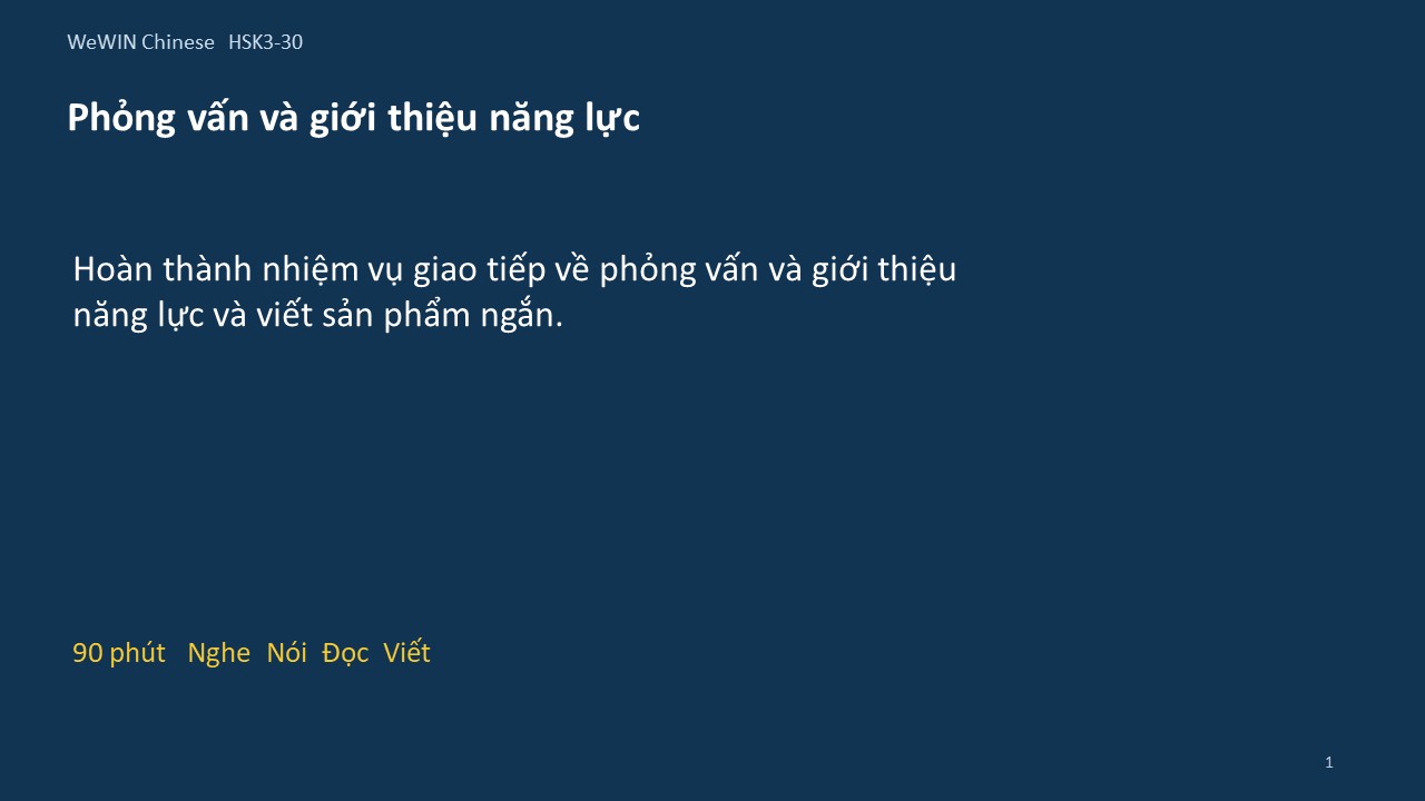 Slide 1/14 · Phỏng vấn và giới thiệu năng lực Giao tiếp và vận dụng