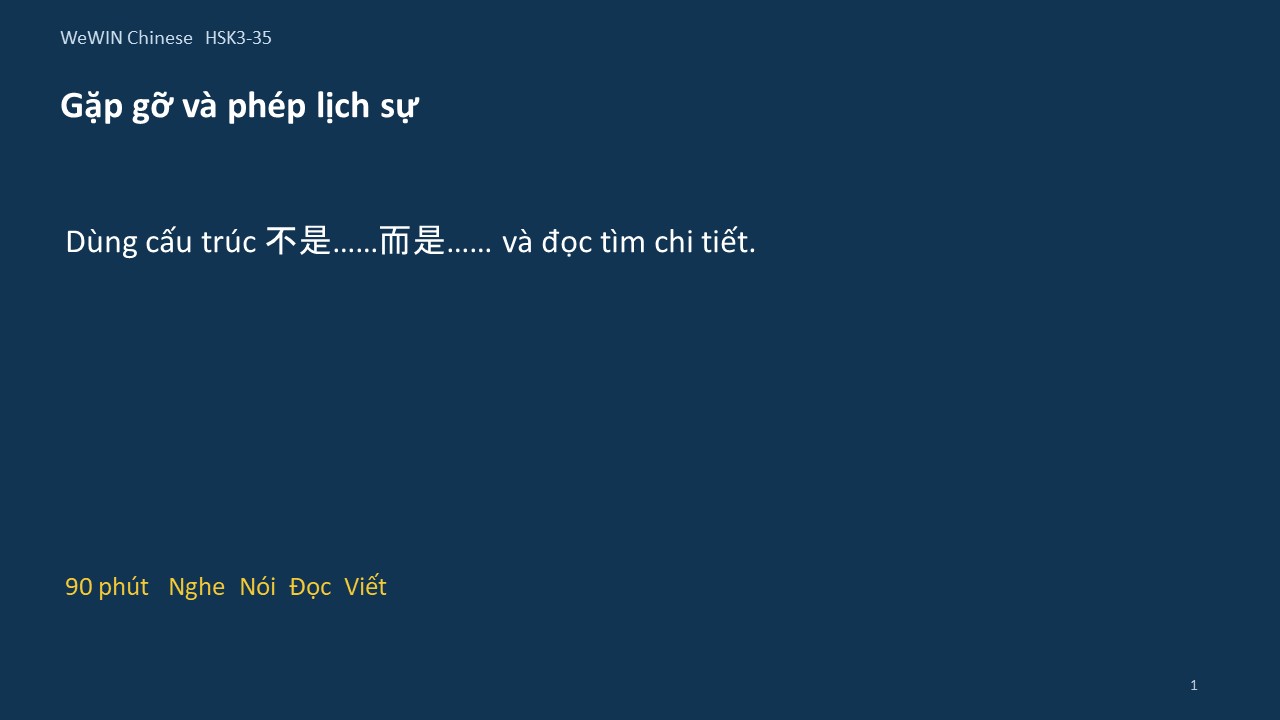 Slide 1/14 · Gặp gỡ và phép lịch sự Cấu trúc và đọc