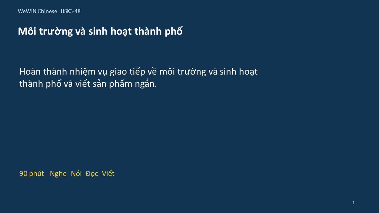 Slide 1/14 · Môi trường và sinh hoạt thành phố Giao tiếp và vận dụng
