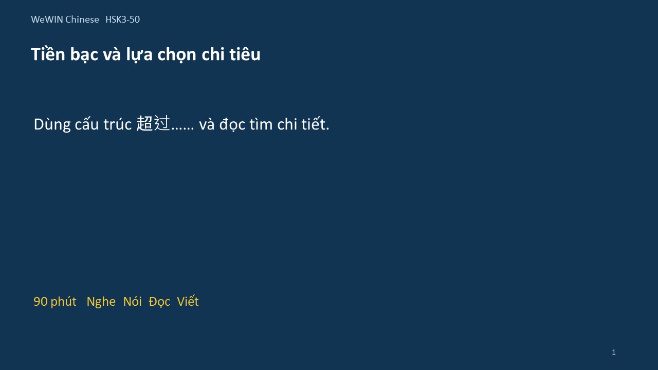 Slide 1/14 · Tiền bạc và lựa chọn chi tiêu Cấu trúc và đọc