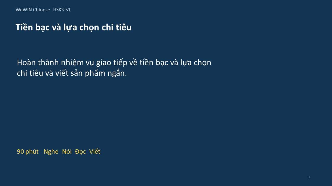 Slide 1/14 · Tiền bạc và lựa chọn chi tiêu Giao tiếp và vận dụng