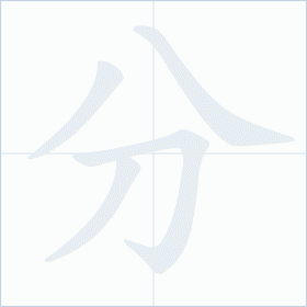 Thứ tự nét chữ 分