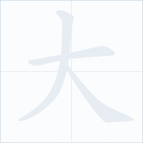 Thứ tự nét chữ 大