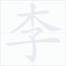 Thứ tự nét chữ 李