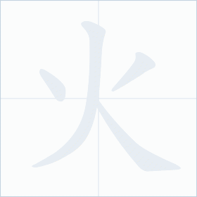 Thứ tự nét chữ 火
