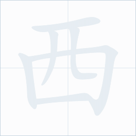 Thứ tự nét chữ 西