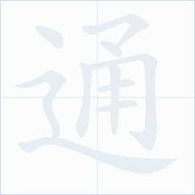 Thứ tự nét chữ 通