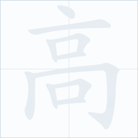 Thứ tự nét chữ 高